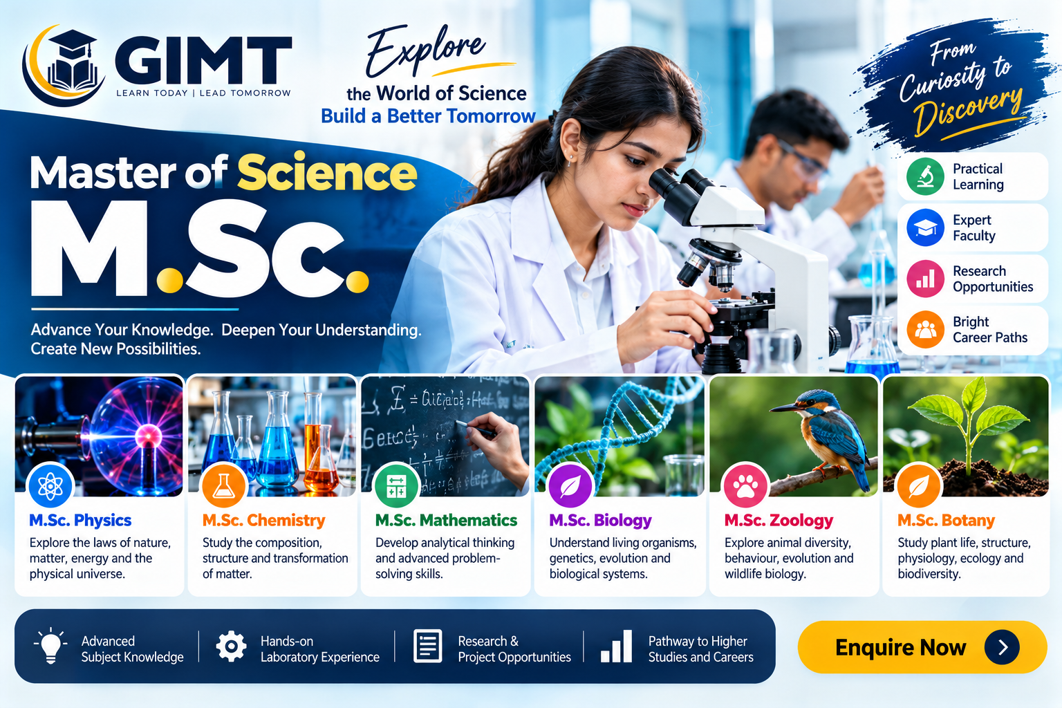 MSC-(Physics, Chemistry, Mathematics, Biology, Zoology,  & Botany)